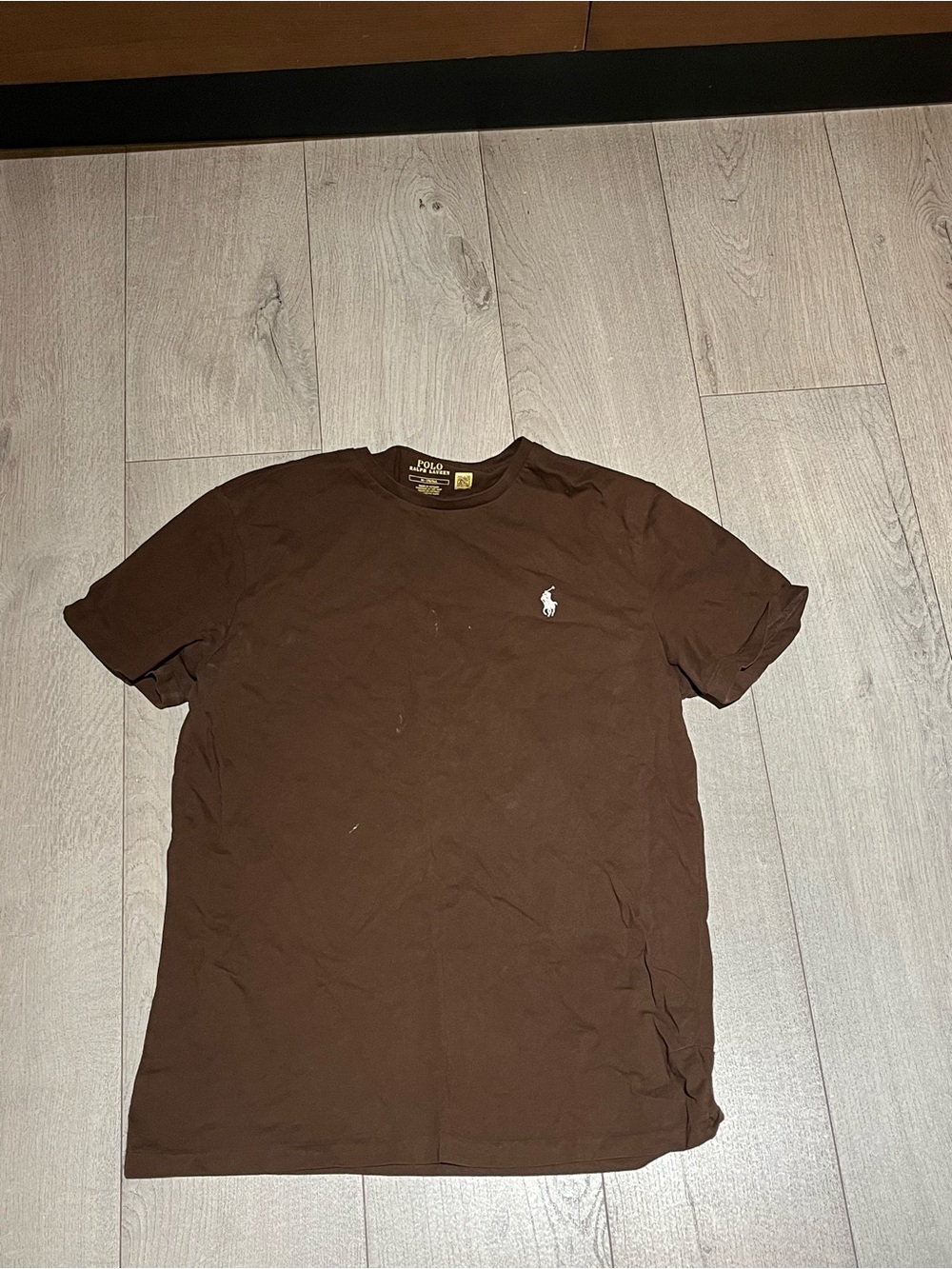 Ralph Lauren Brown Short Sleeve Crew Neck Tee with Polo Pony